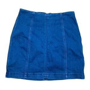 Free People women's size 10 medium denim skirt lightweight blue Anthropologie je